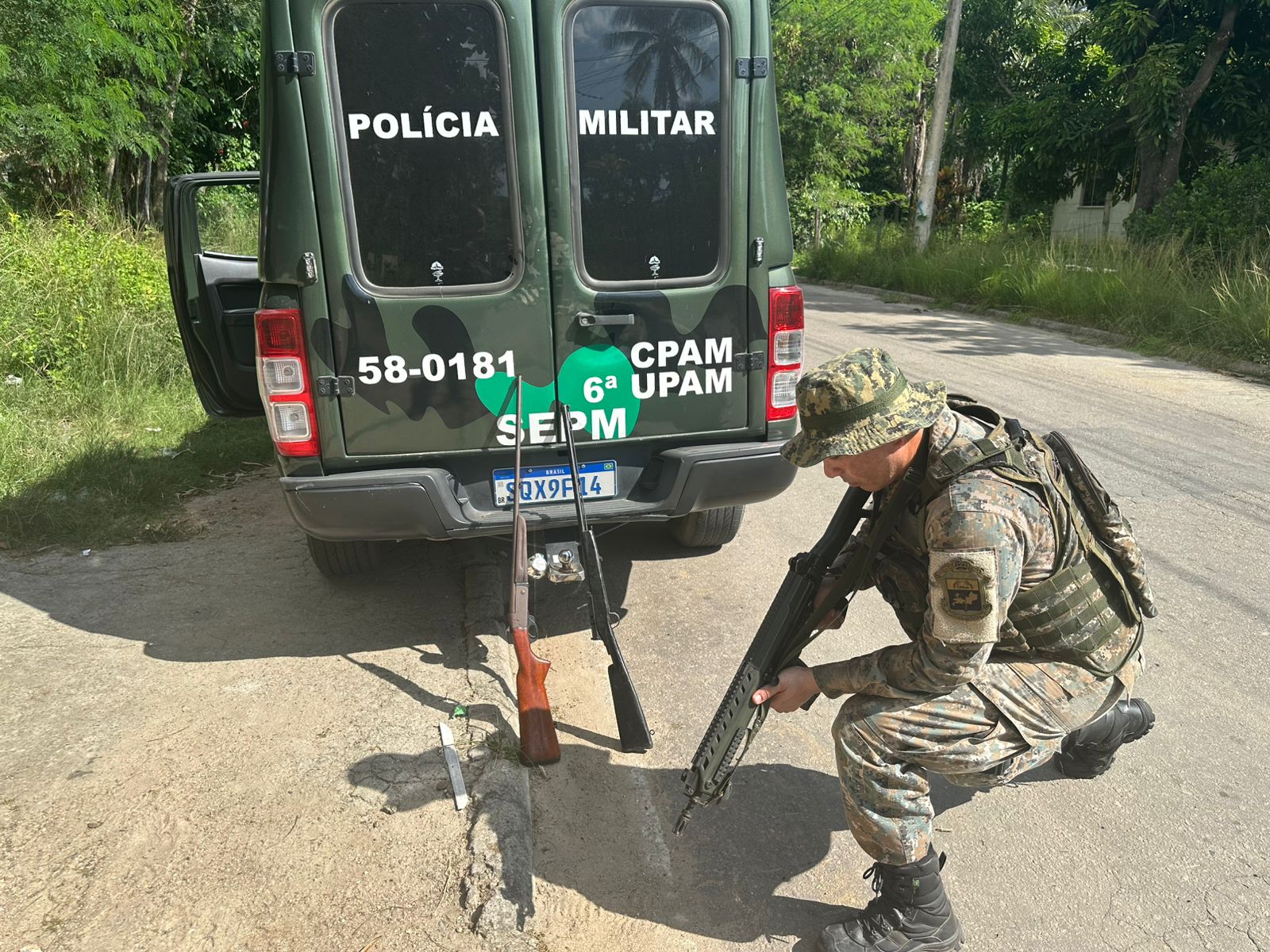 6ª UPAm apreende armas de fogo após denúncia de caça ilegal de animais 